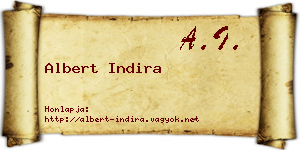 Albert Indira névjegykártya